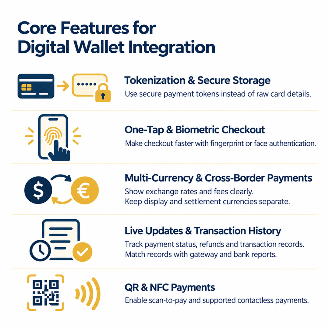 Core Features Your App Needs for Digital Wallet Integration